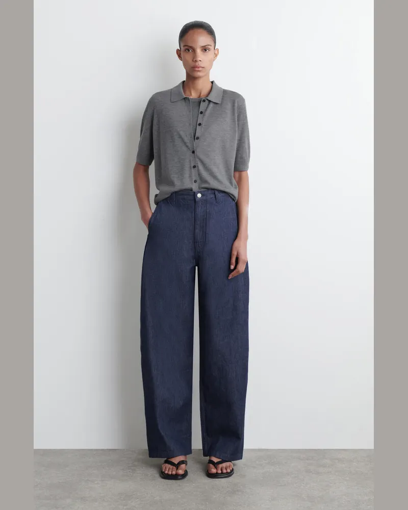 COS Hose Aus Denim Mit Weitem Bein Blau