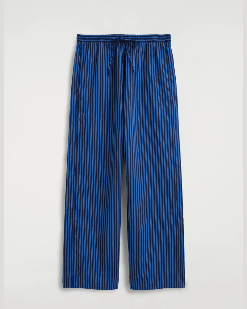 COS Gestreifte Hose Mit Kordelzugbund Blau
