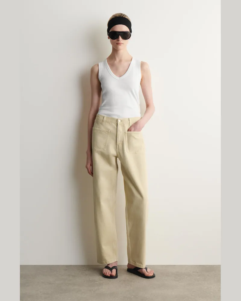 COS Jeans Mit Geradem Bein Und Aufgesetzten Taschen Gelb