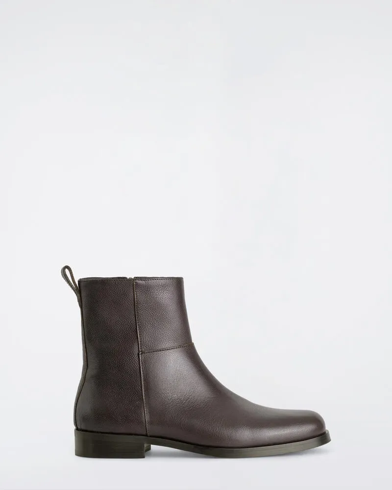 COS Ankle Boots Mit Karreeförmiger Zehenpartie Braun