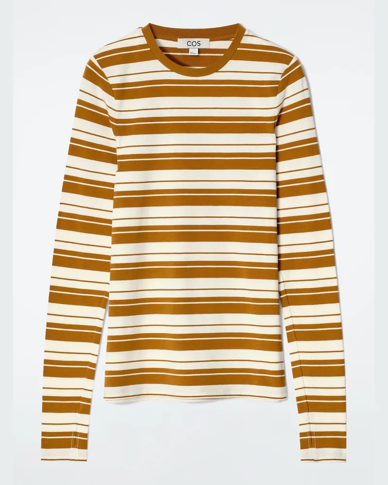COS Schmales Leichtes Langarmshirt Braun