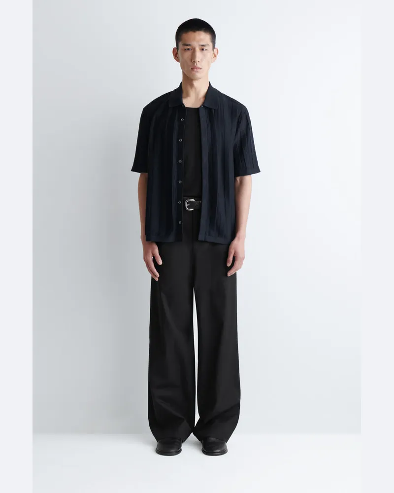 COS Chinohose Aus Baumwolle Mit Weitem Bein Schwarz