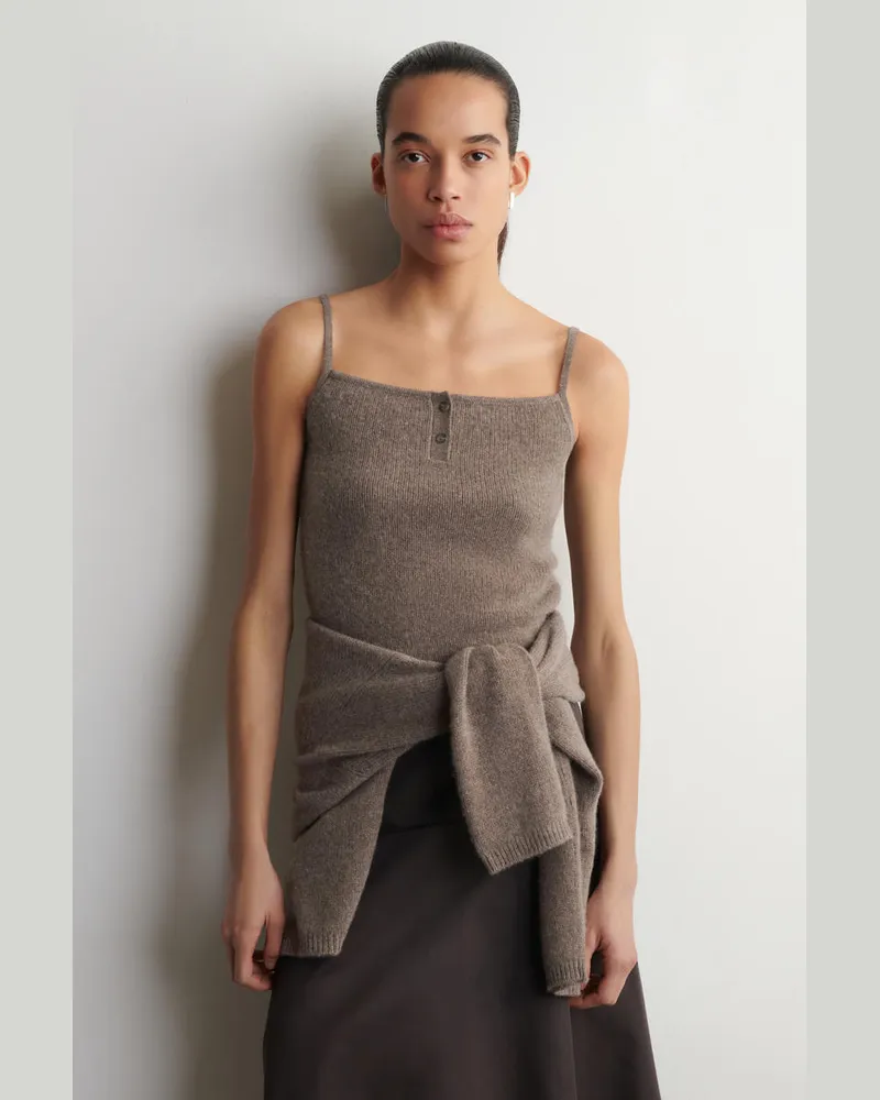 COS Tanktop Aus Kaschmir Braun