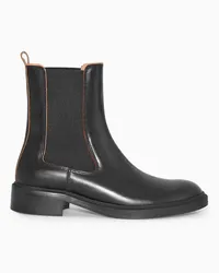 Cos Chelsea-Boots Aus Leder Schwarz