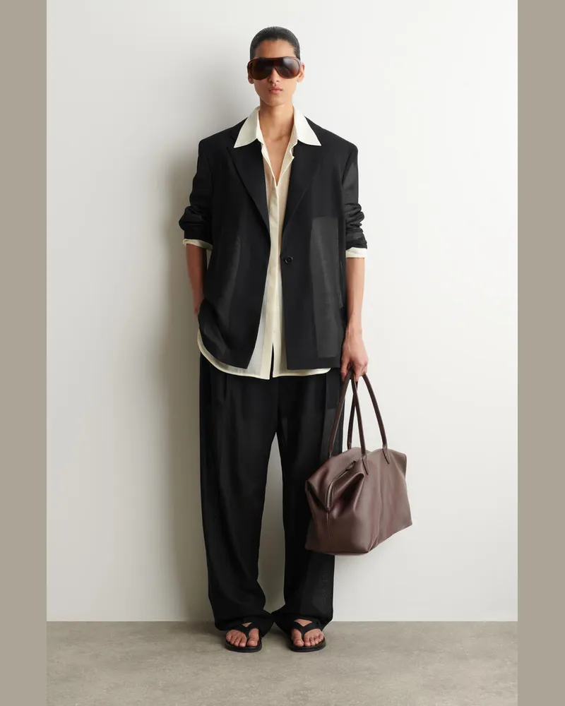 COS Frieze Bowlingtasche - Leder Braun