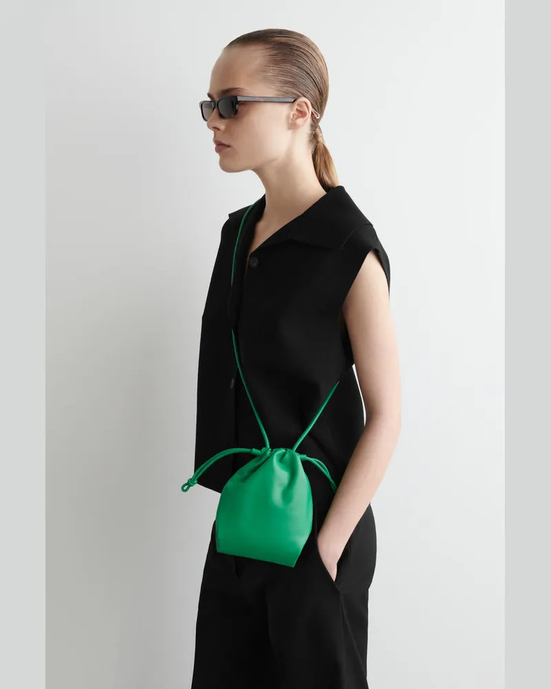 COS Cavatelli Handytasche - Leder Grün