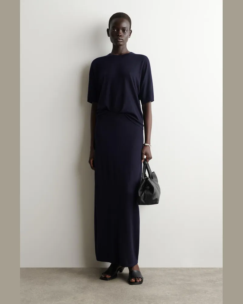 COS Midirock Aus Merinowolle Blau