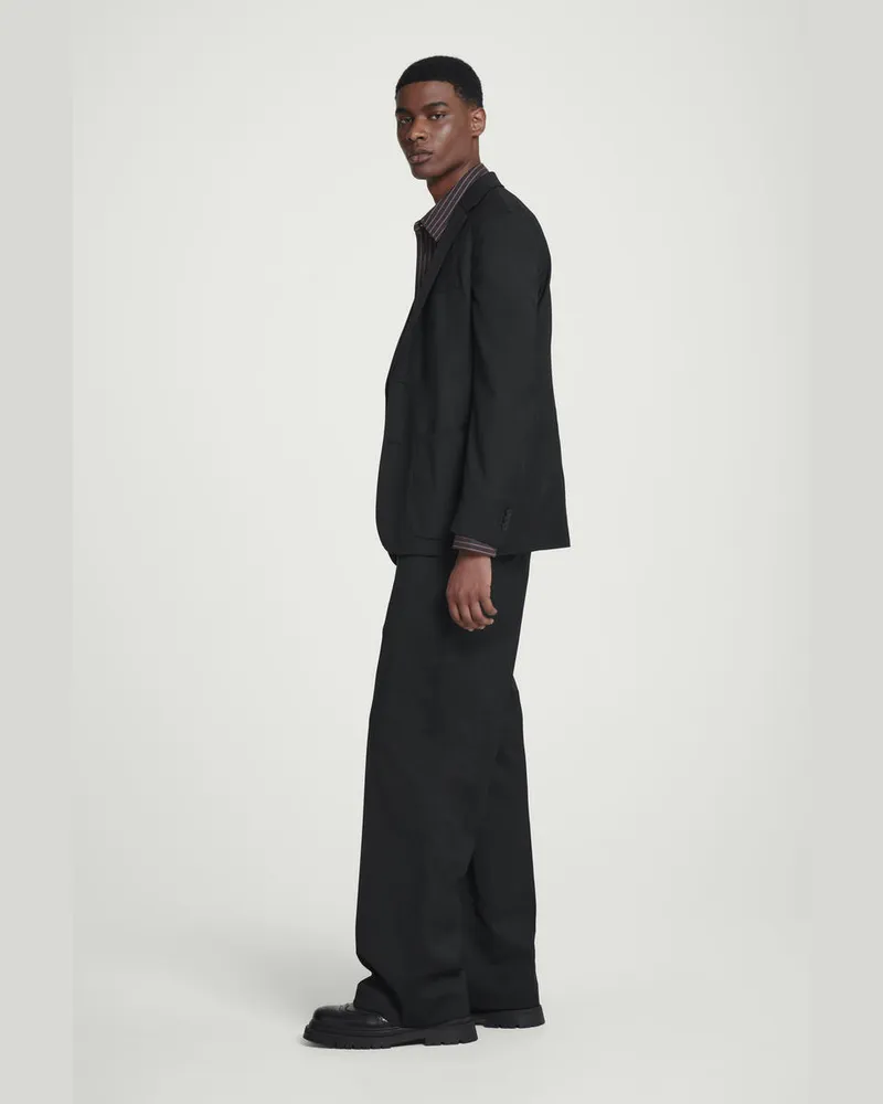 COS Markante Derby-Brogues Aus Leder Schwarz