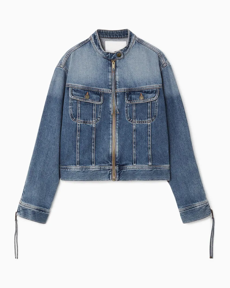COS Jeansjacke Im Motocross-Stil Blau