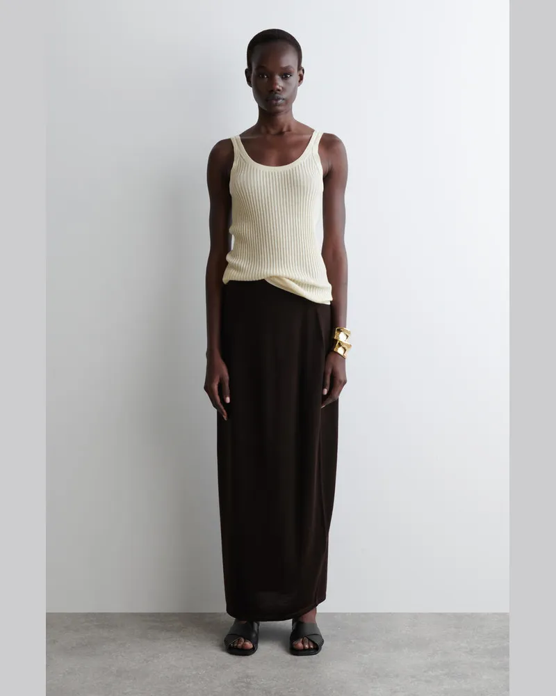 COS Ledersandalen Mit Kreuzriemen Schwarz