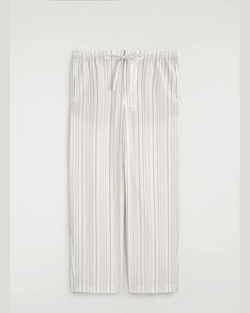 COS Lockere Hose Aus Seersucker Mit Geradem Bein Mehrfarbig