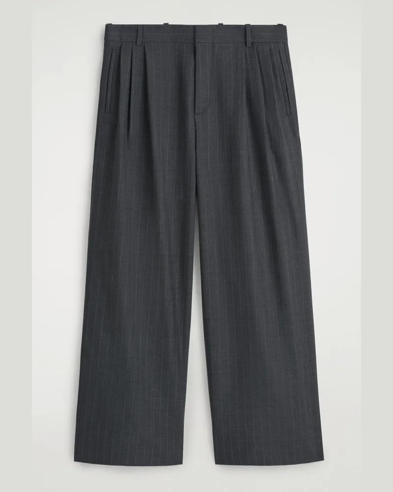 COS Hose Aus Merinowolle Mit Weitem Bein Schwarz