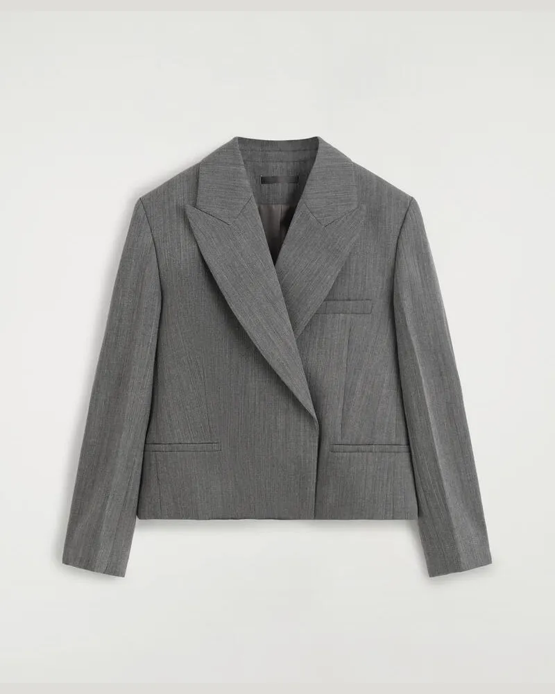 COS Markanter Wollblazer Grau