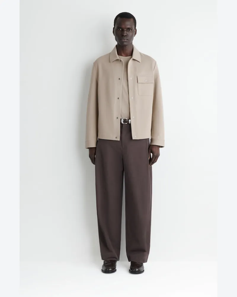 COS Hemdjacke Aus Jersey-Twill Beige
