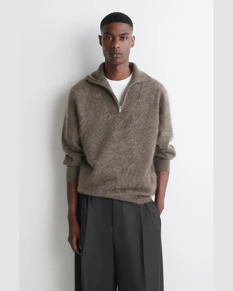 COS Pullover Aus Gebürstetem Kaschmir Braun