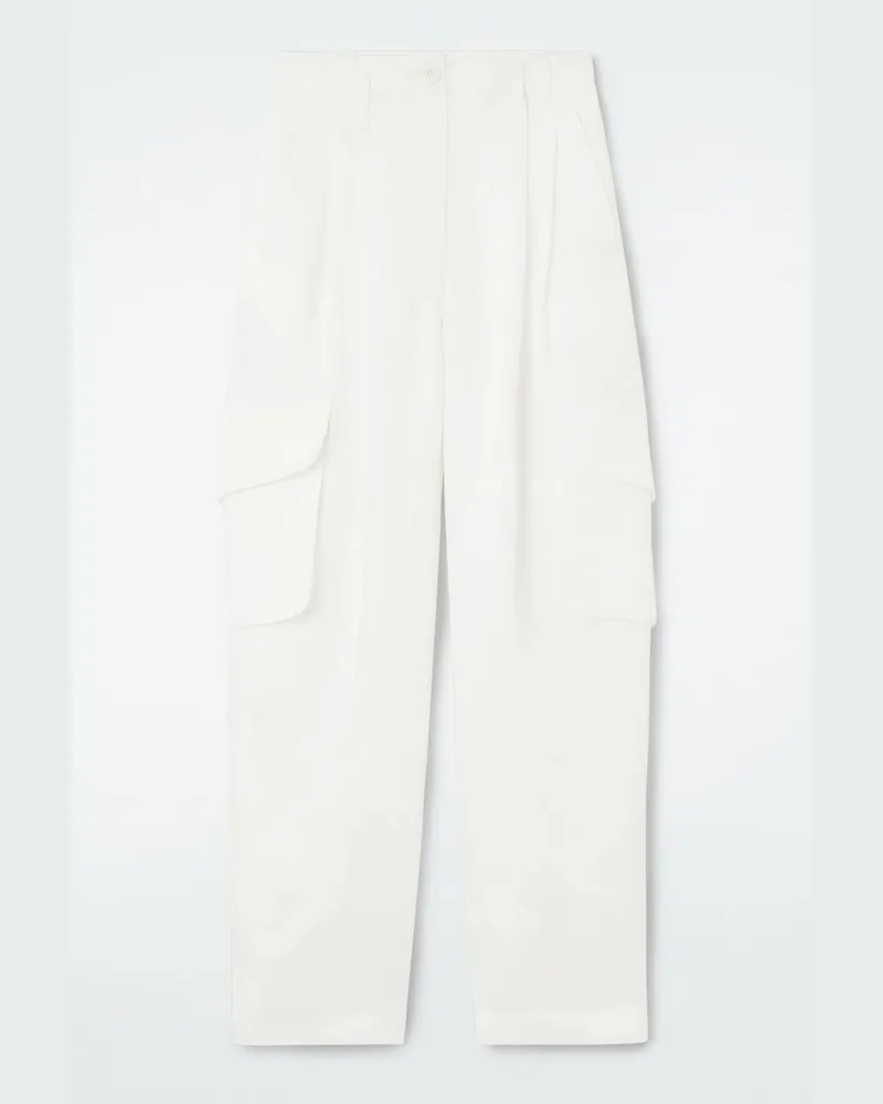 COS Utility-Hose Aus Floralem Jacquard Weiß