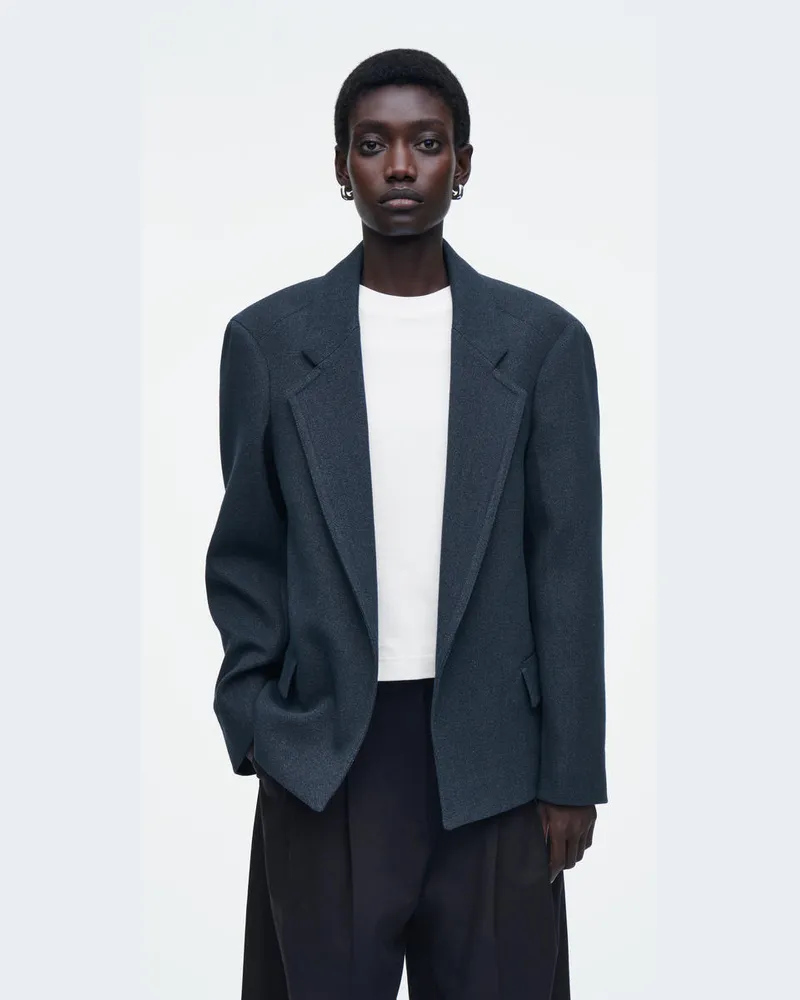 COS Oversized-Blazer Mit Markanter Schulterpartie Blau