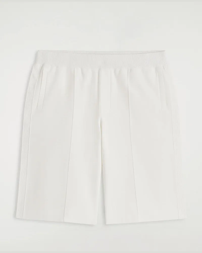 COS Elastische Strickshorts Weiß