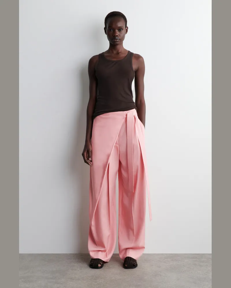 COS Fliessende Hose Mit Wickelfront Rosa