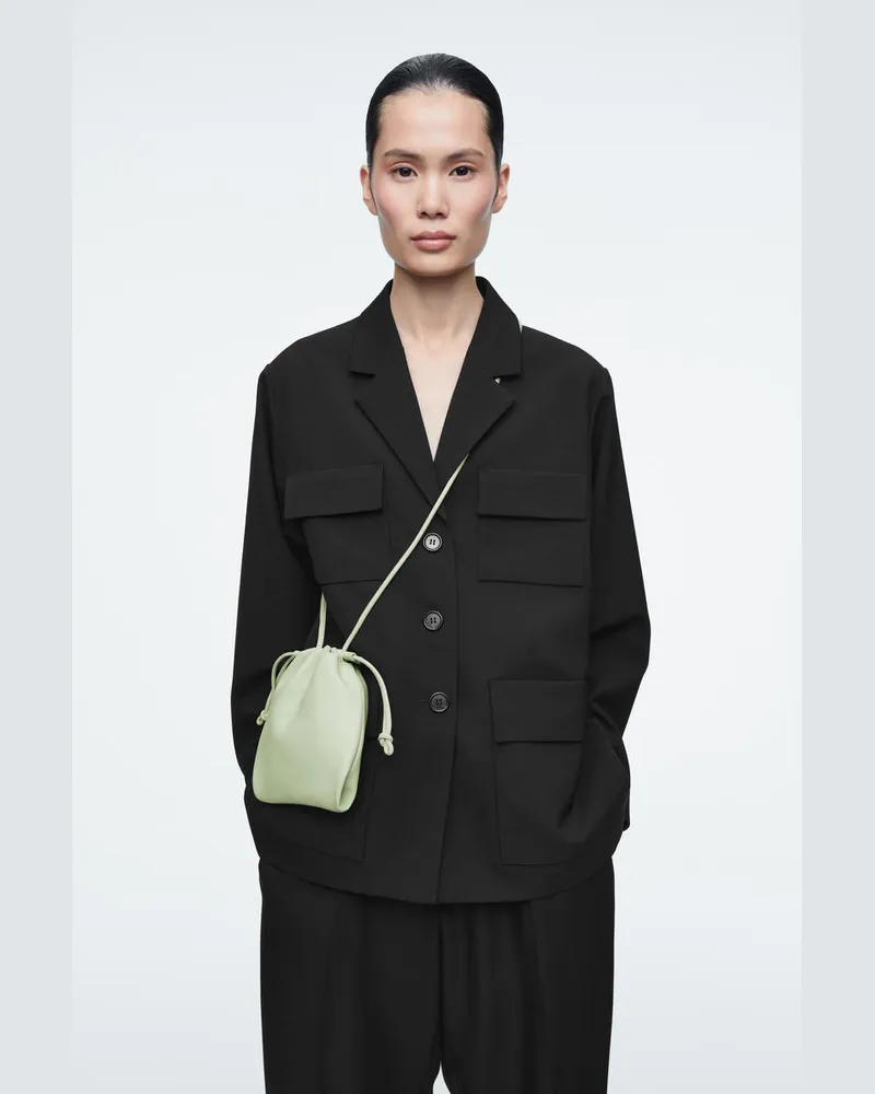 COS Cavatelli Handytasche - Leder Grün