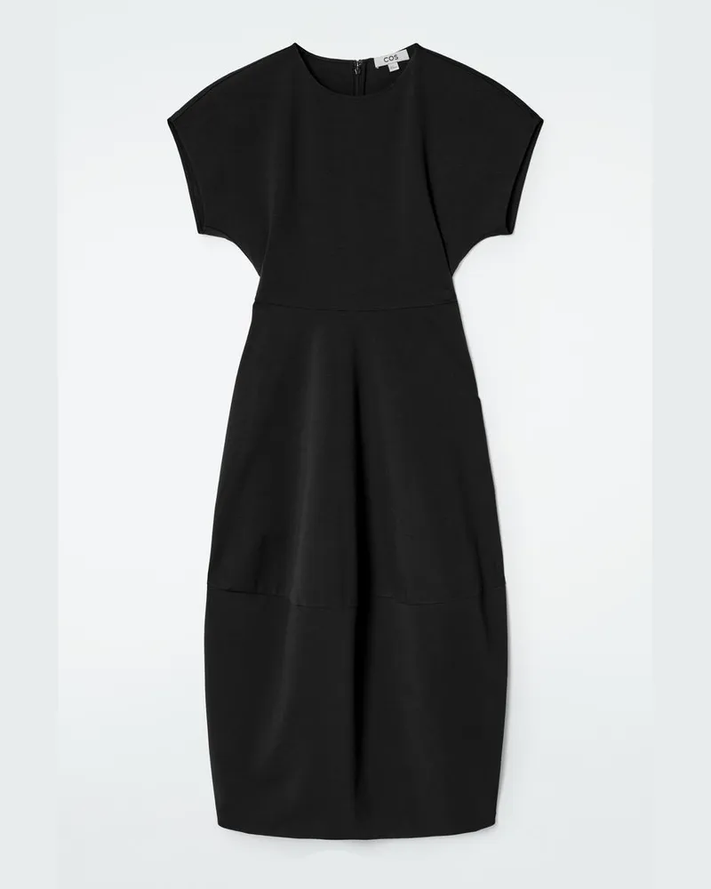 COS Midikleid Aus Baumwolle Schwarz