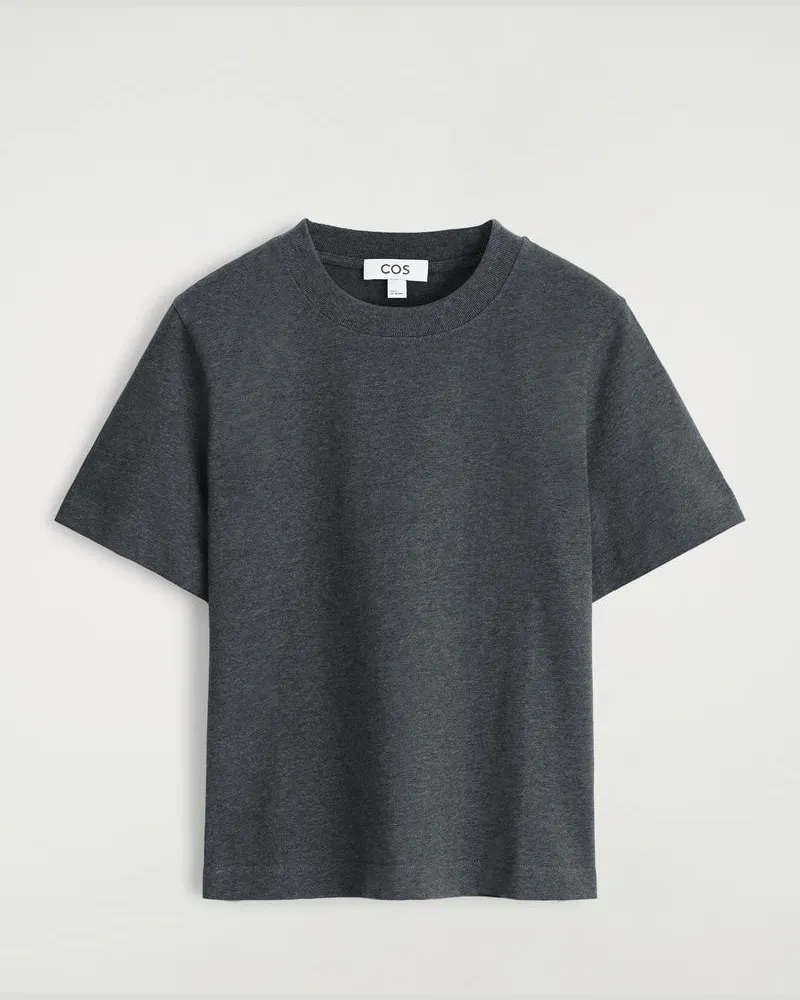 COS Schlichtes T-Shirt Mit Normaler Passform Grau