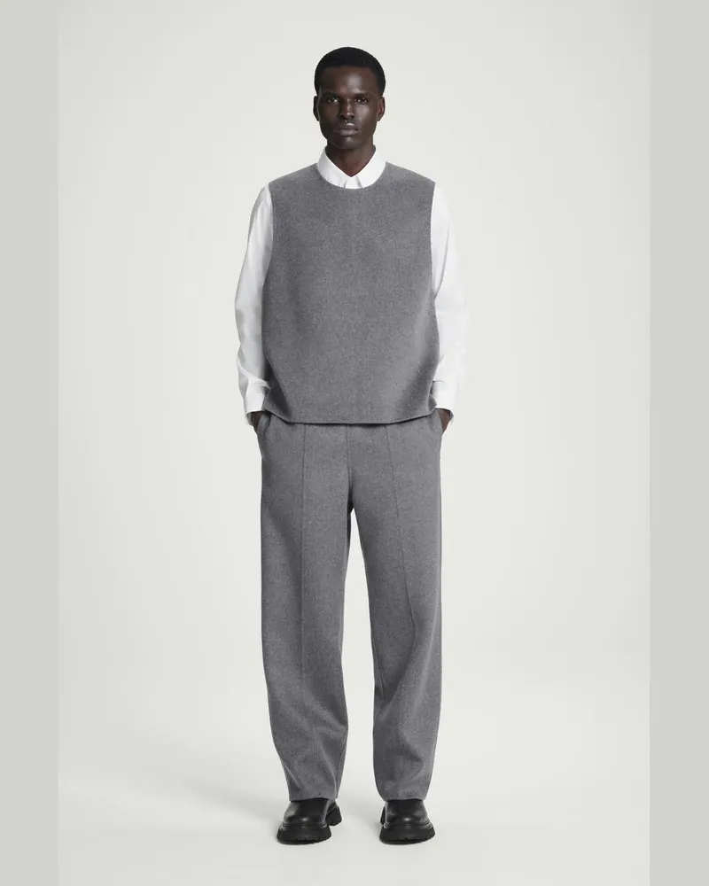COS Hose Aus Doubleface-Wolle Mit Geradem Bein Grau