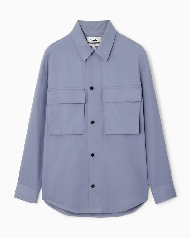 Cos Oversized-Hemd Im Utility-Stil Blau