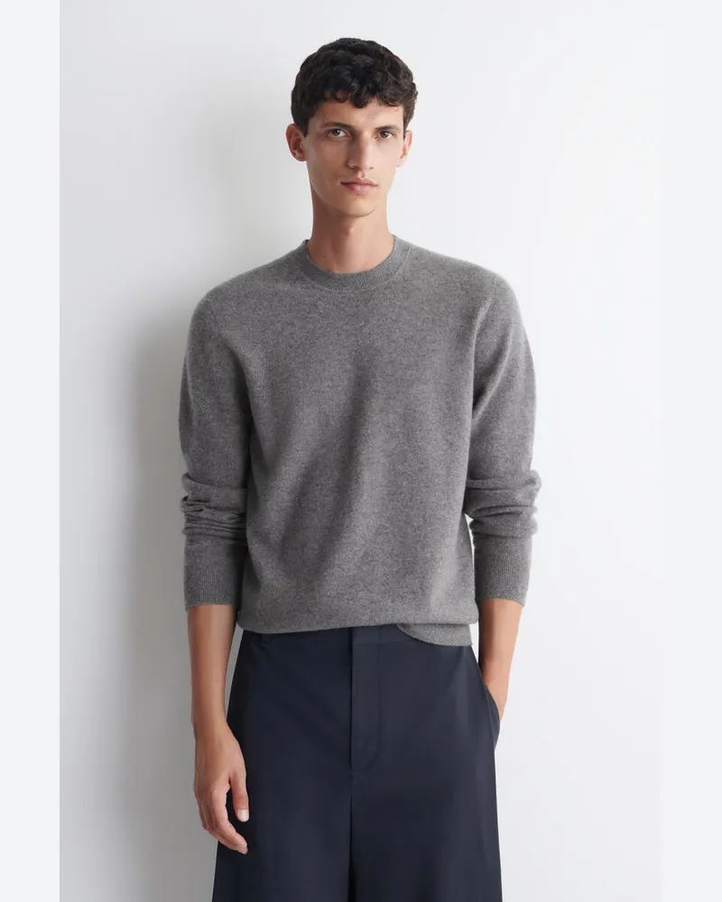 COS Kaschmirpullover Mit Rundhalsausschnitt Grau