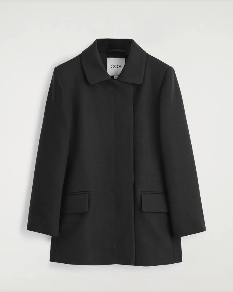 COS Elegante Jacke Aus Woll-Mix Schwarz