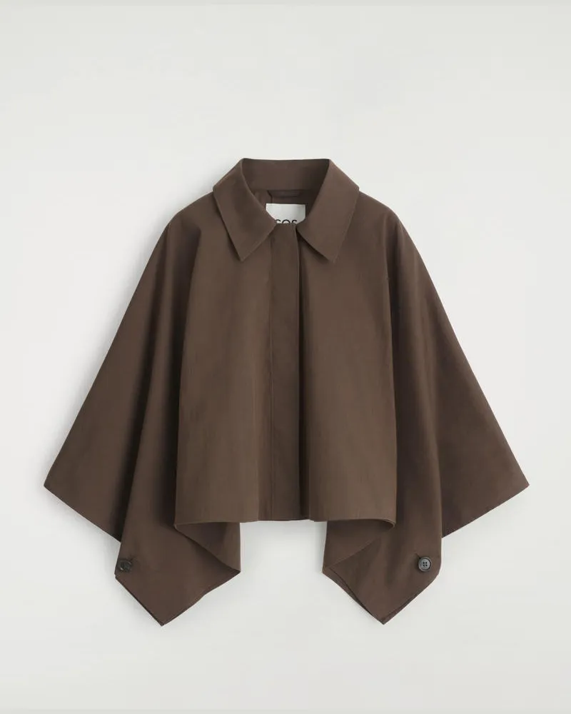 COS Verkürztes Cape Im Trenchcoat-Stil Braun