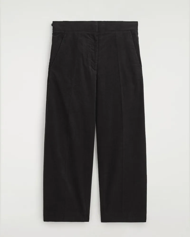 COS Verkürzte Cordhose Schwarz