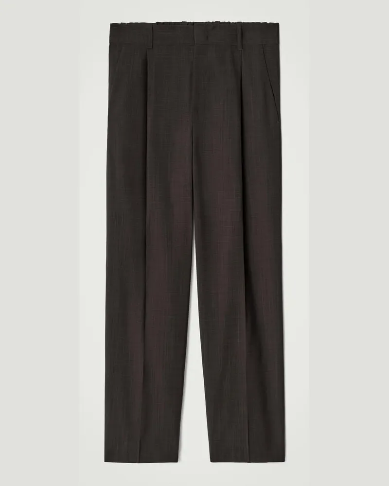 COS Fließende Leichte Wollhose Braun