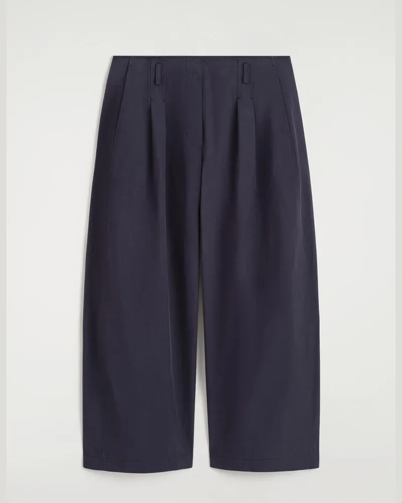 COS Baumwollhose Mit Ballonbein Und Falten Blau
