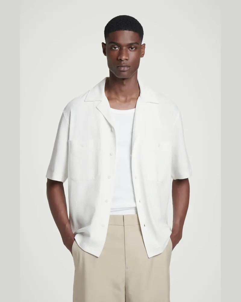 COS Freizeithemd Aus Baumwoll-Seersucker Weiß