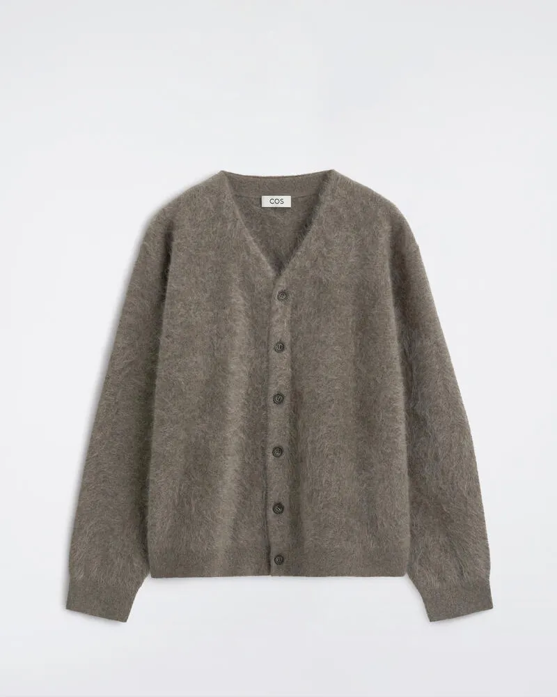 COS Strickjacke Aus Reinem Gebürstetem Kaschmir Beige