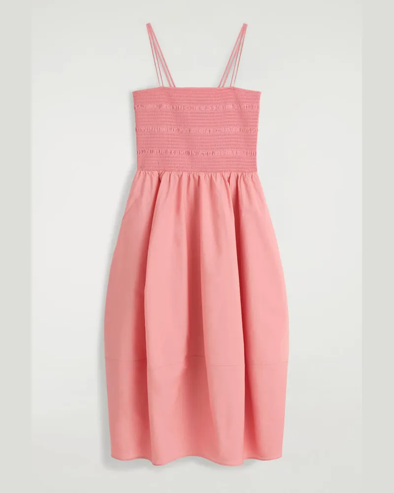 COS Midikleid Mit Smokdetails Rosa