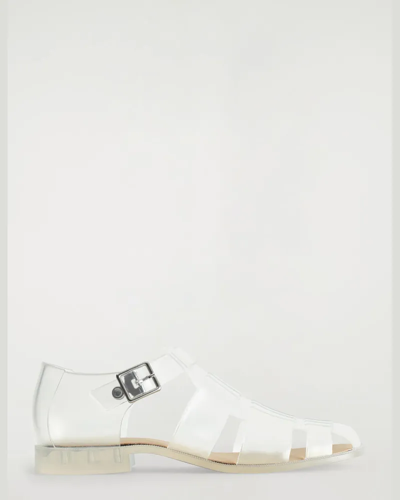 COS Fisherman-Sandalen Aus Gummi Silberfarben