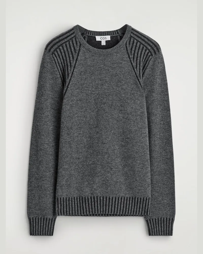 COS Pullover Aus Merinowoll-Kaschmir-Mix Grau
