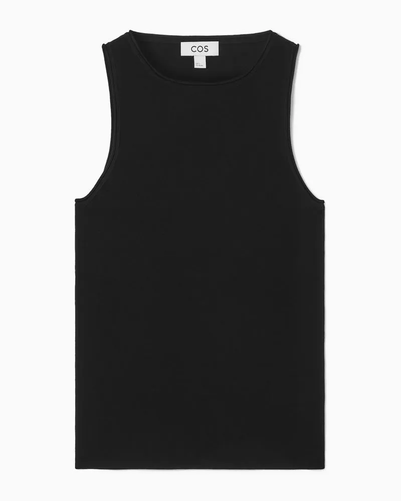 COS Strick-Tanktop Mit Röhrenförmigen Besätzen Schwarz