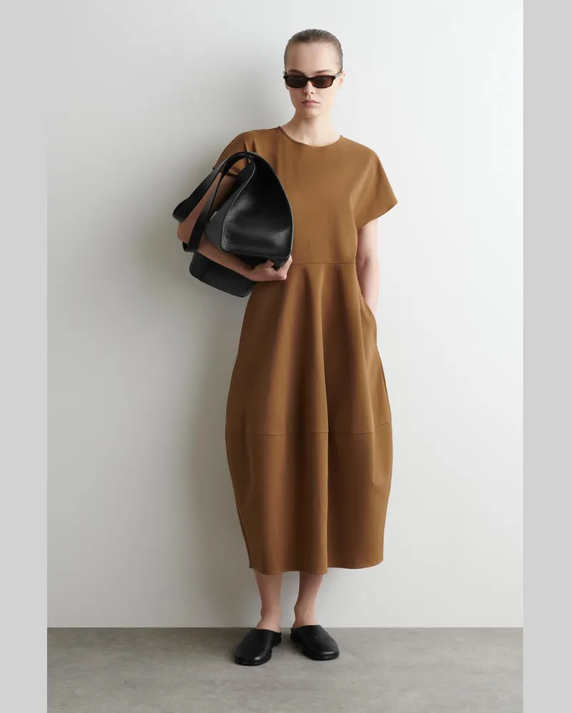 COS Midikleid Aus Baumwolle Beige