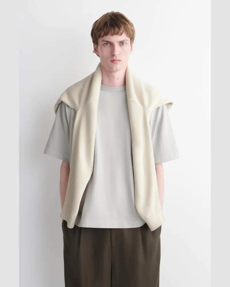 COS T-Shirt Aus Schwerer Baumwolle Blau