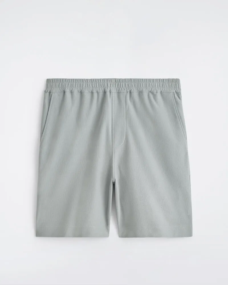 COS Shorts Aus Baumwoll-Piqué Mit Elastischem Bund Grau
