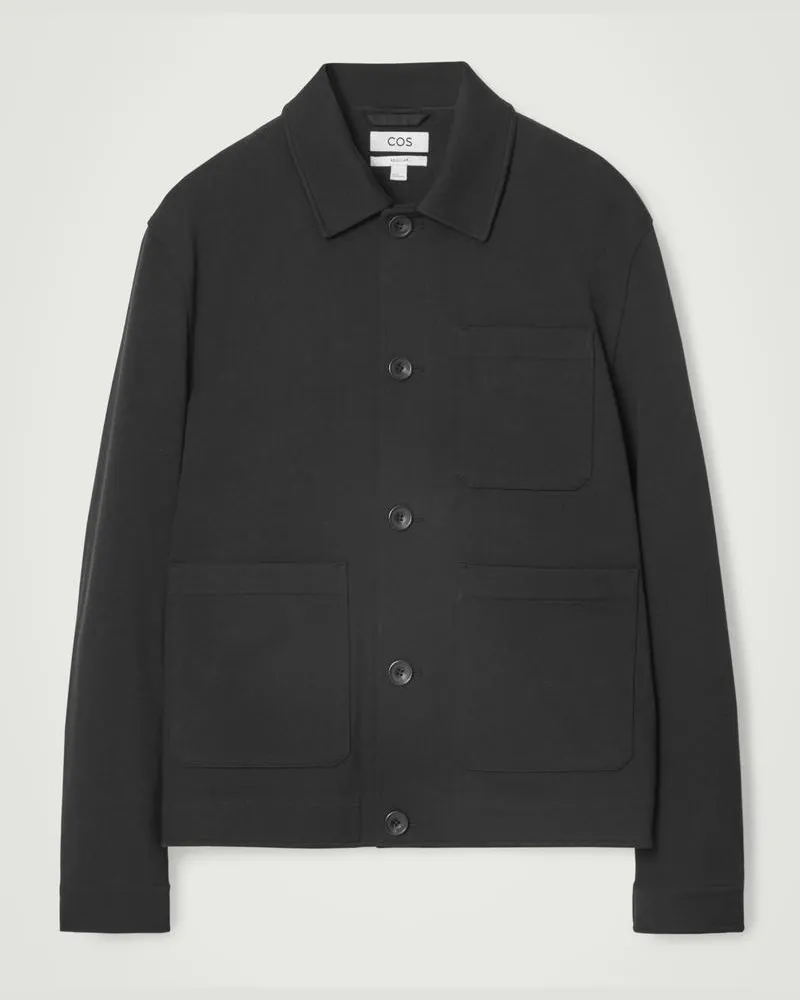 COS Utility-Jacke Aus Twill Schwarz