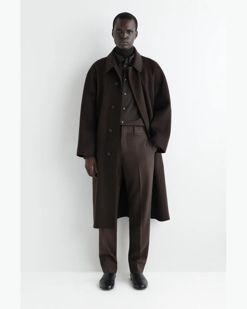 COS Schmal Zulaufende Wollhose Bronze