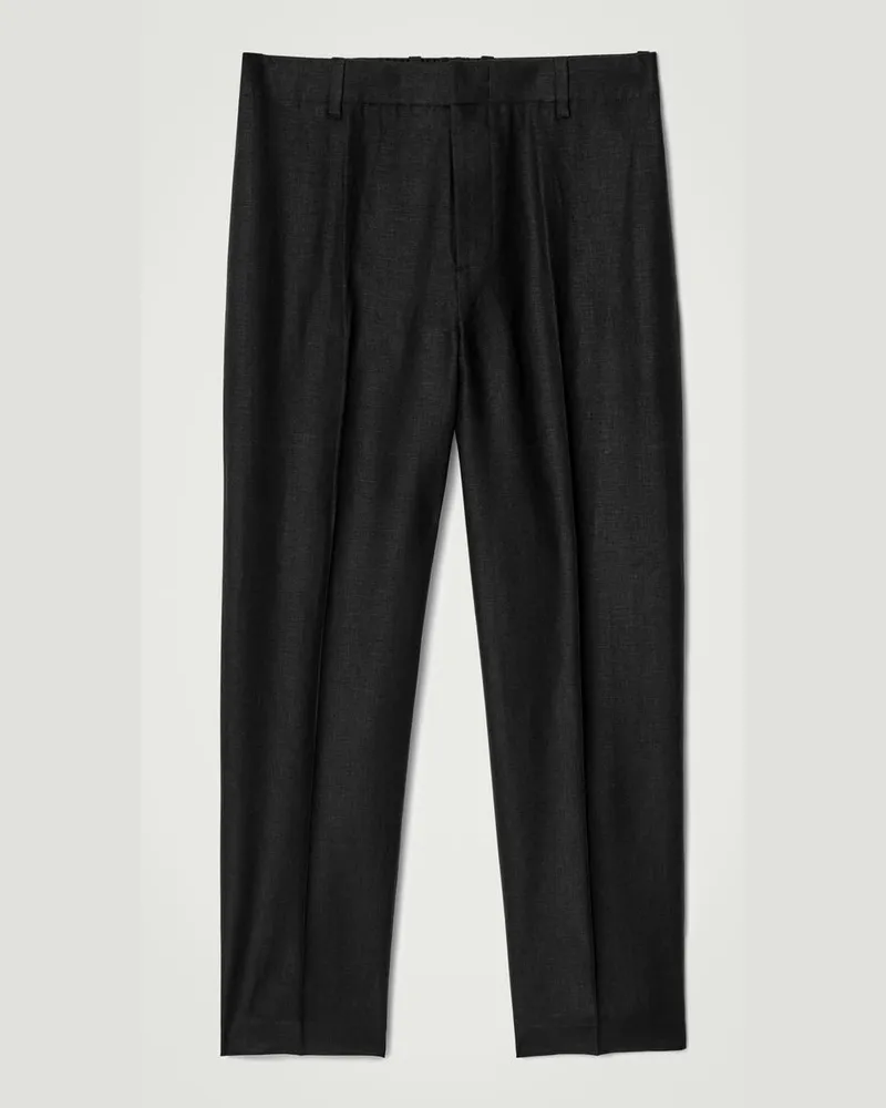 COS Leinenhose Mit Geradem Bein Schwarz