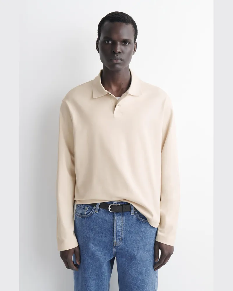 COS Poloshirt Aus Interlock-Baumwolle Beige