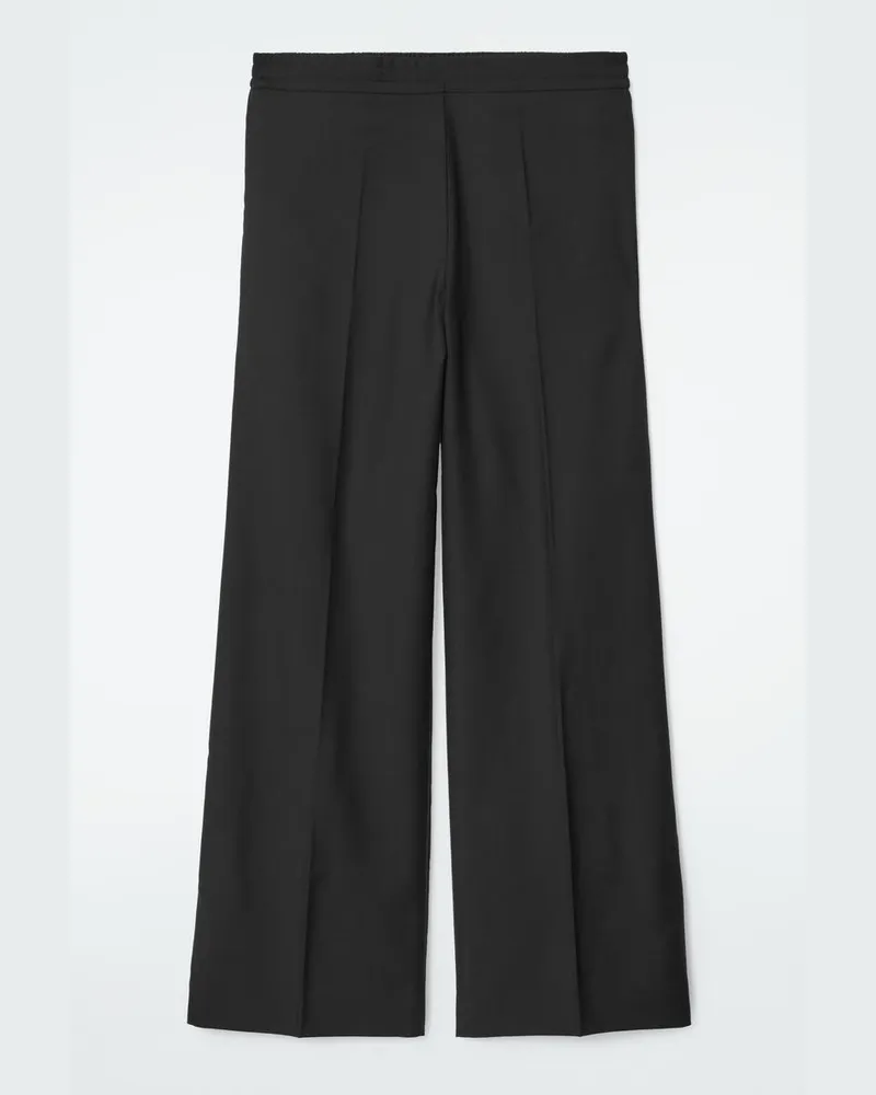 COS Wollhose Mit Geradem Bein Und Elastischem Bund Schwarz