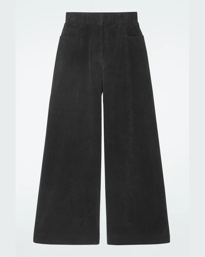COS Cordhose Mit Weitem Bein Schwarz
