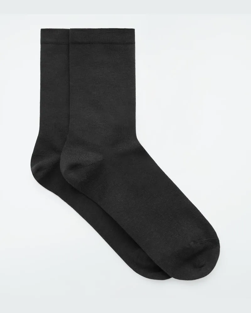 COS Zweierpack Baumwollsocken Schwarz